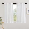 NICETOWN White Sheer Bathroom Curtains Window Treatments, Rod Pocket & Back Tab by NICETOWN