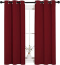 NICETOWN Christmas Burgundy Bedroom Curtains Blackout Draperies, Decorations by NICETOWN