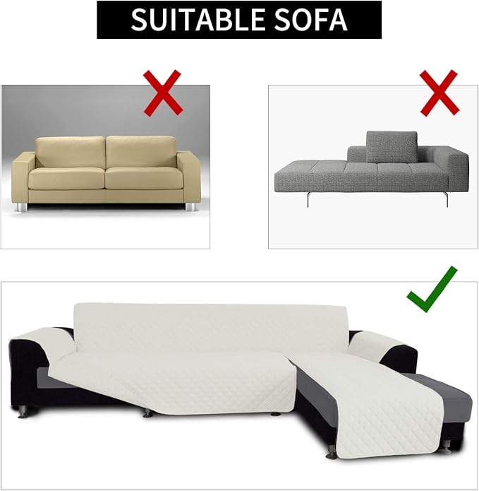 Easy-Going Sofa Slipcover L Shape Sofa Cover Sectional Couch Cover Chaise - Image 3