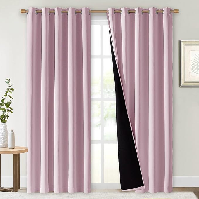 NICETOWN 100% Blackout Window Curtain Panels, Heat and Cold Blocking Drapes by NICETOWN
