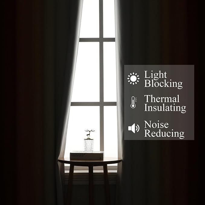 Estelar Textiler Burnt Orange and Greyish White Ombre Blackout Curtains 90 Inch - Image 3