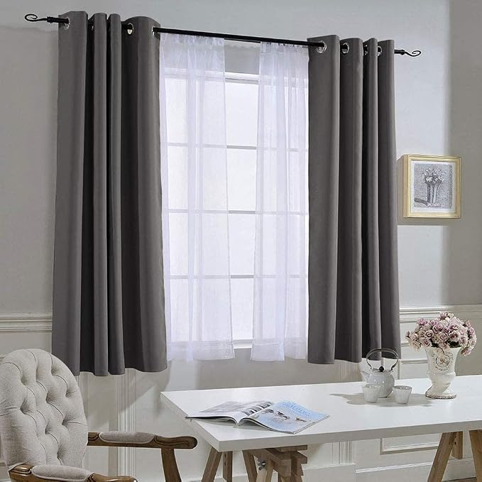 NICETOWN Blackout Curtains for Bedroom 63 inch Length 2 Panels - Image 7