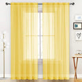 SpaceDresser Sheer Voile Window Treatment Rod Pocket Curtain Panels by SpaceDresser