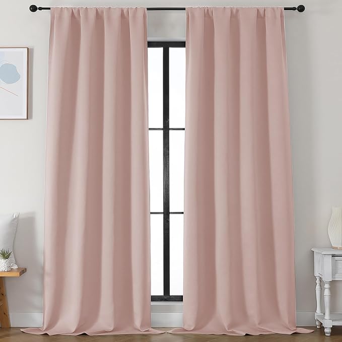 Simplebrand Ava Blush Blackout Curtains by Simplebrand