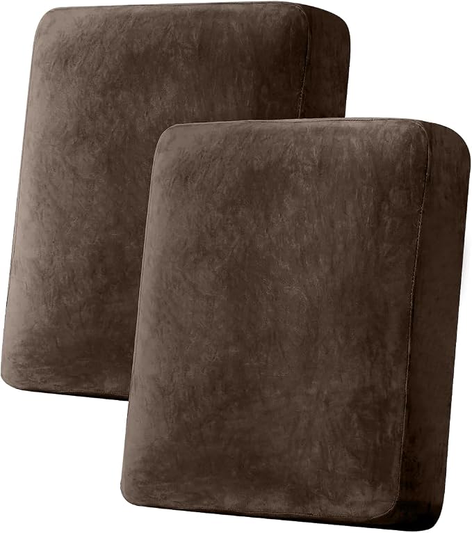 Couch Cover Stretch Velvet Sofa Cushion Cover 2-Piece by Taque
