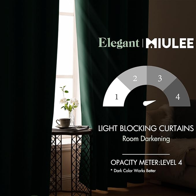 MIULEE Christmas Blackout Curtains, Room Darkening Thermal Insulated Drapes - Image 2