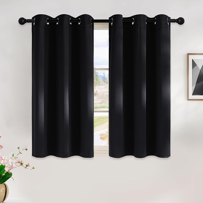 NICETOWN Blackout Curtains 45 Inches Long Kitchen Drapes by NICETOWN