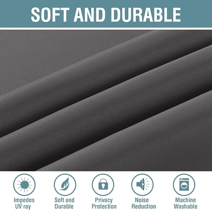 H.VERSAILTEX Blackout Curtain for Living Room Small Window Kitchen Blackout - Image 4