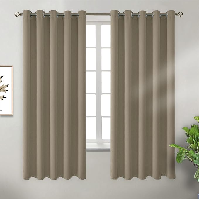BGment Room Darkening Curtains 63 Inches Long by BGment