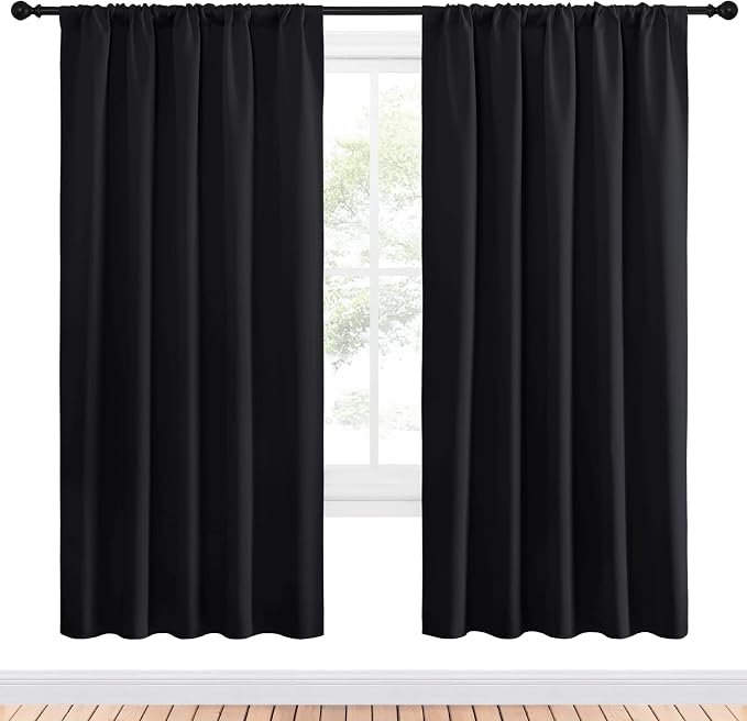 NICETOWN Black Blackout Curtain Blinds - Image 2