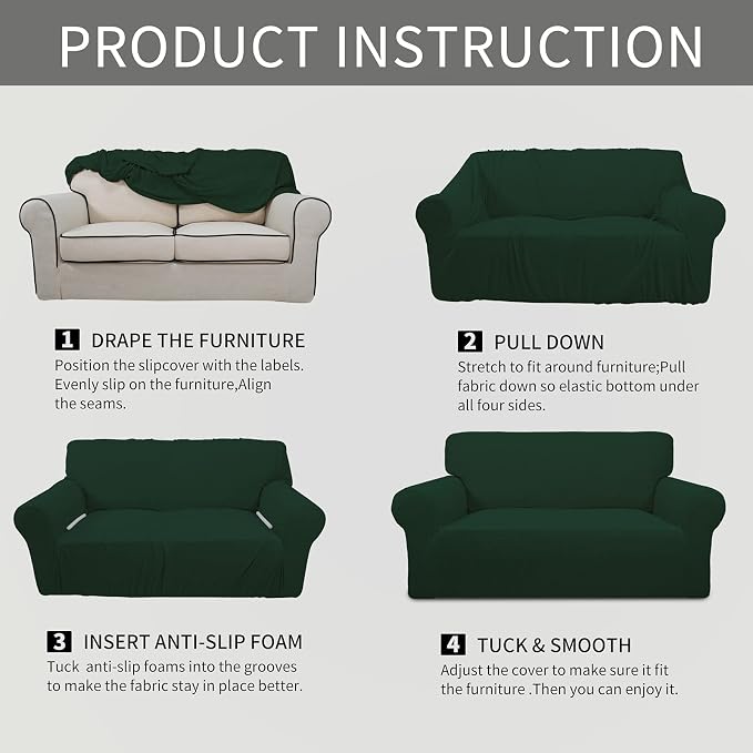 Easy-Going Stretch Oversized Chair Sofa Slipcover 1-Piece Couch Sofa Cover - Image 6