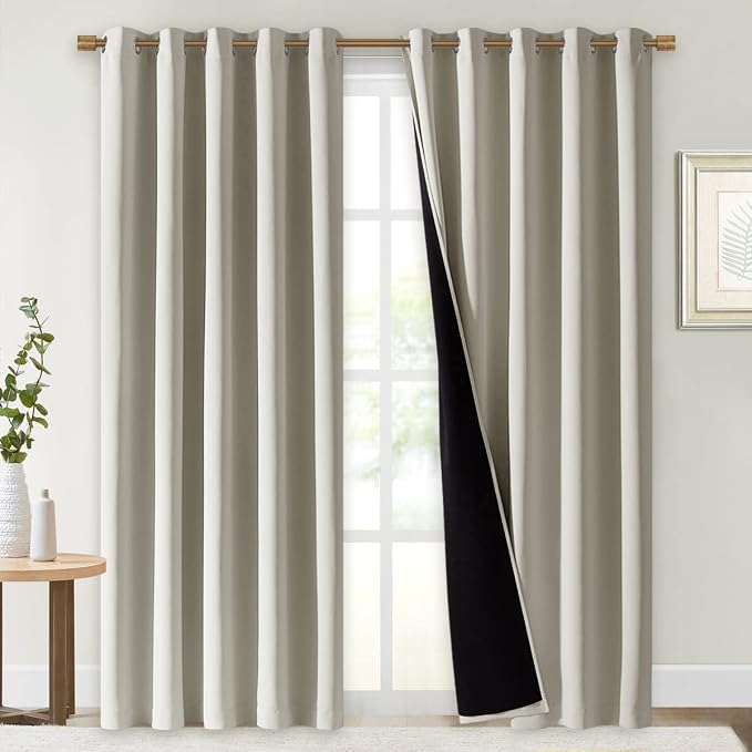 NICETOWN 100% Blackout Window Curtain Panels, Cold and Full Light Blocking by NICETOWN