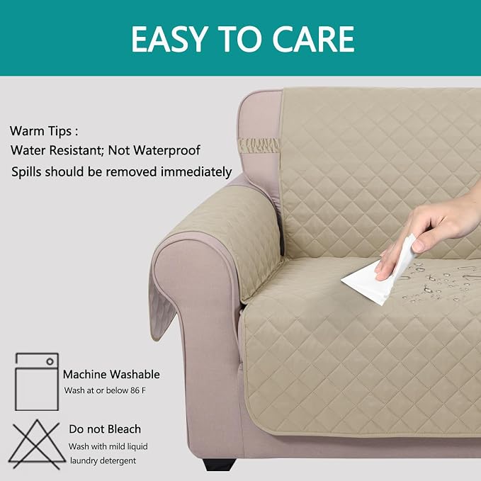 U-NICE HOME Futon Sofa Covers Reversible Sofa Slipcover Armless Cover Furniture - Image 4