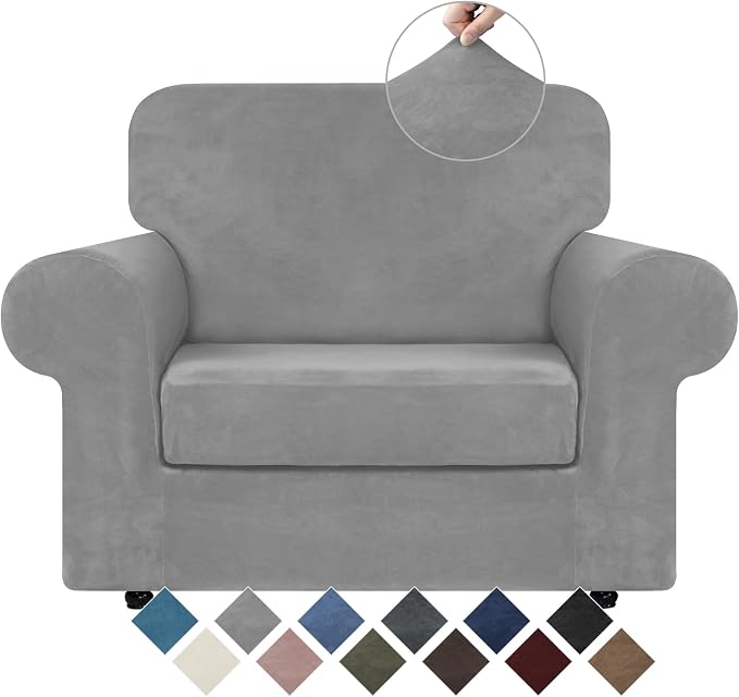 WEERRW Velvet Stretch Chair Sofa Slipcover by WEERRW
