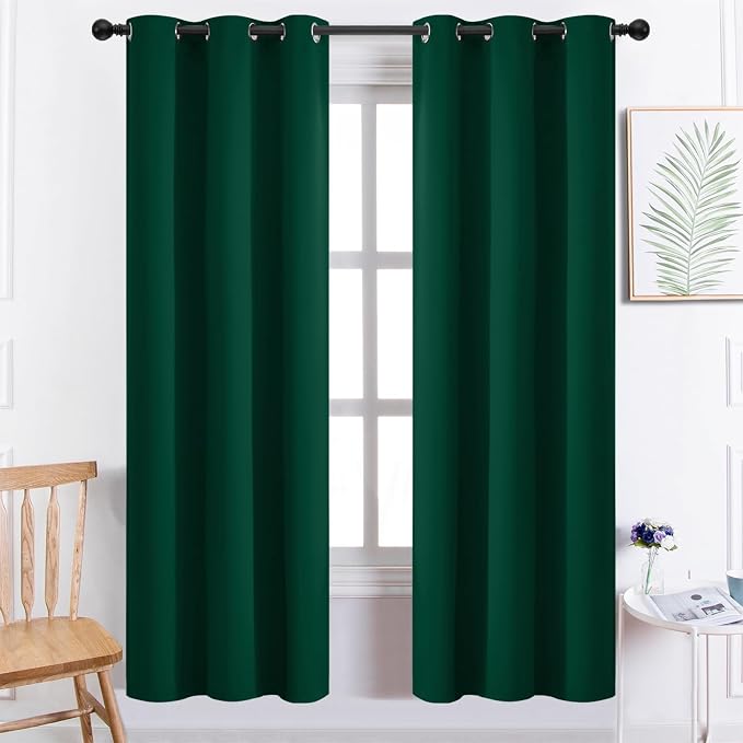 Yakamok Dark Green Blackout Curtains by Yakamok