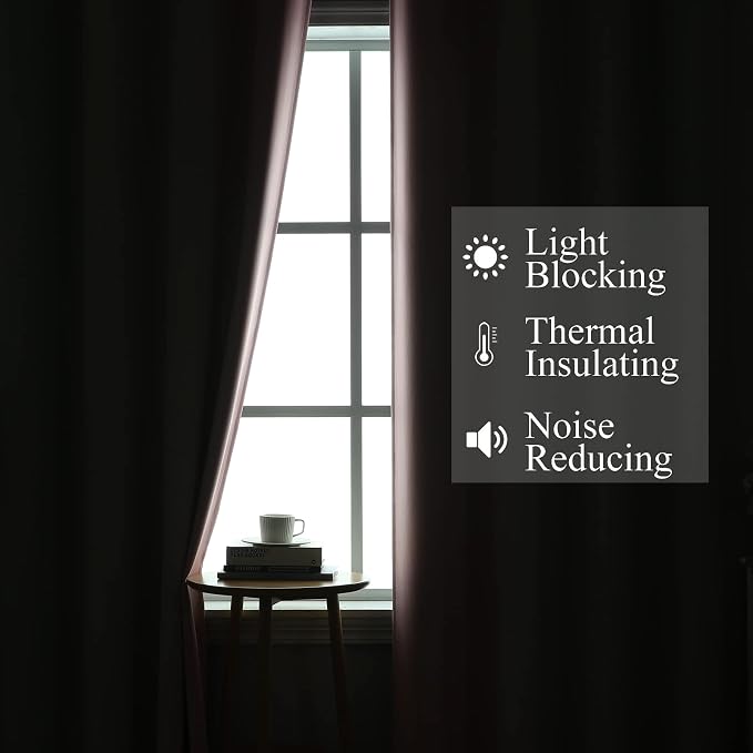Estelar Textiler Sage and Pink Blackout Curtains - Image 3