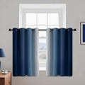 Yakamok Blue and Greyish White Ombre Curtains, Room Darkening Gradient Color by Yakamok