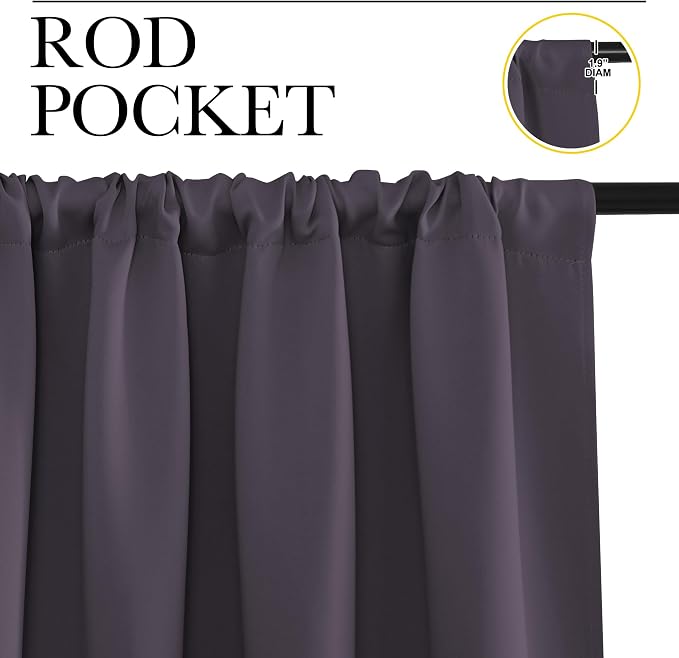NICETOWN Blackout Curtains Window Draperies, 70 by 95 inches Long, Window - Image 2