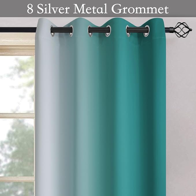 SimpleHome Ombre Room Darkening Curtains 54 inches Length - Image 4