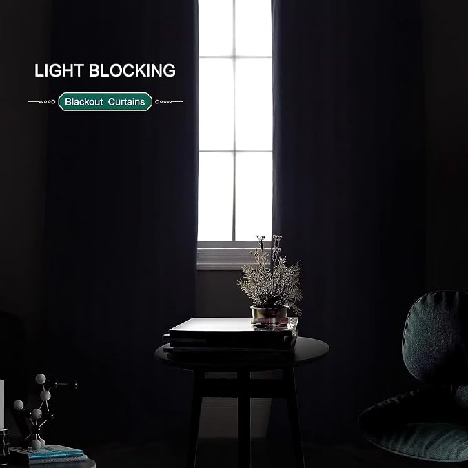 Joydeco Blackout Curtains for Bedroom 90 inch Long 2 Panels, Thermal Insulated - Image 4