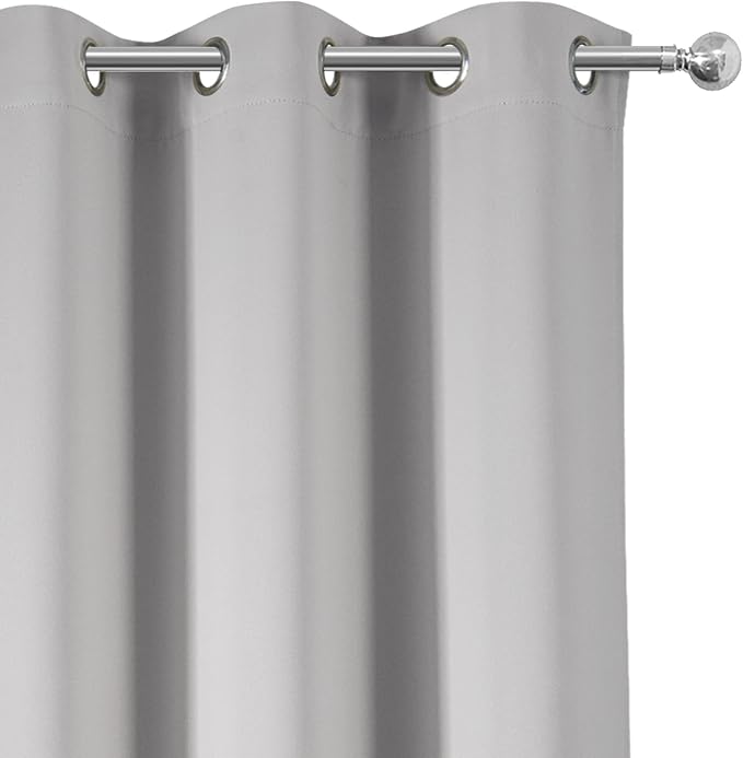 LEMOMO Light Grey Thermal Blackout Curtains/42 x 72 Inch/Set of 2 Panels Room - Image 7