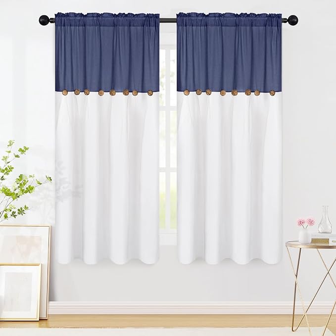 FRAMICS Farmhouse Cotton Linen Curtains by FRAMICS