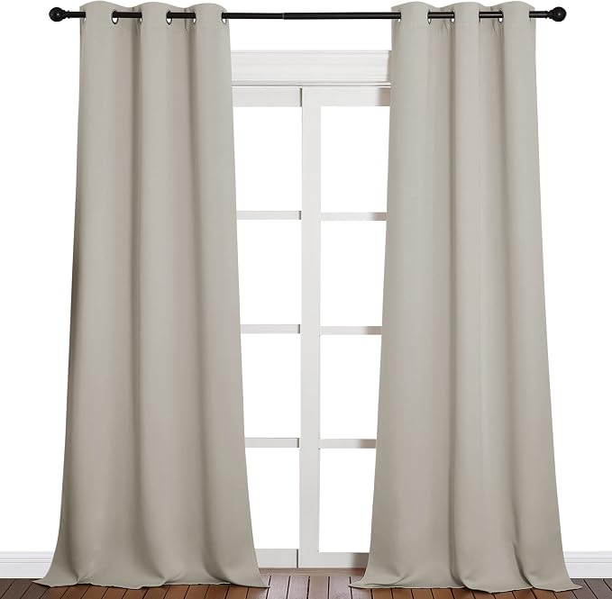 NICETOWN Room Darkening Curtain Panels 90 inches Long, Privacy Draperies - Image 2