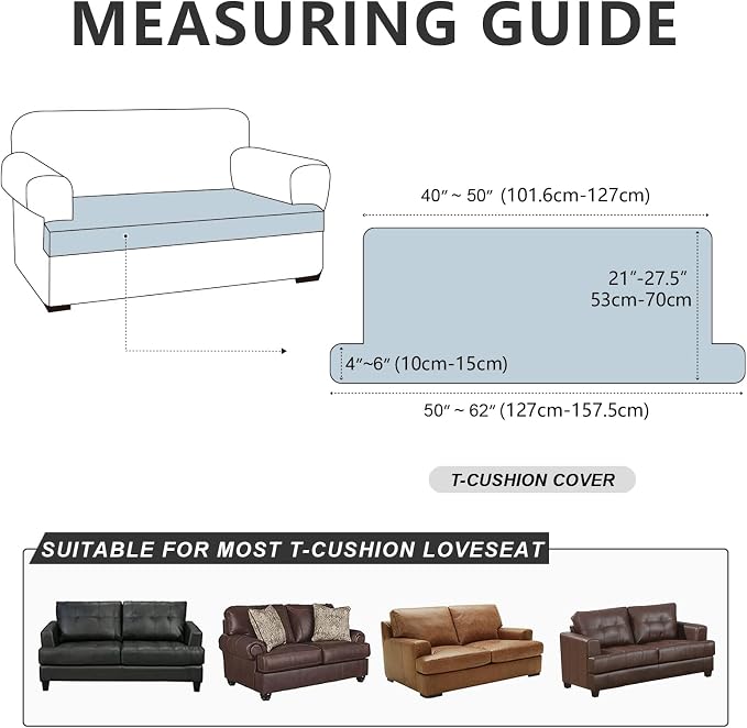 Leather Look Couch Cushion Covers Sofa Seat Slipcovers Sets Couches Furniture - Image 2