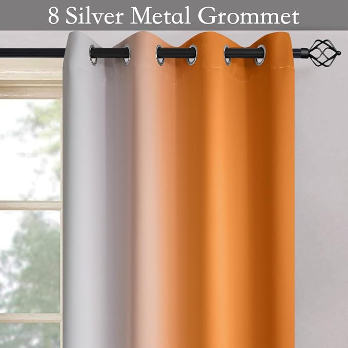 SimpleHome Ombre Room Darkening Curtains 45 inches Length - Image 4