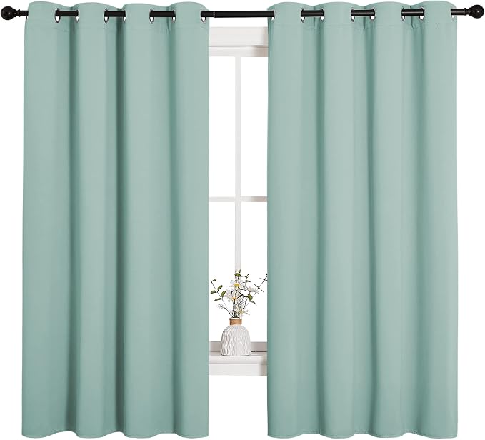 NICETOWN Bedroom Curtain Panels Blackout Draperies, Thermal Insulated Solid - Image 2
