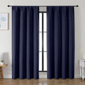 Simplebrand Ava Navy Blue Blackout Curtains by Simplebrand