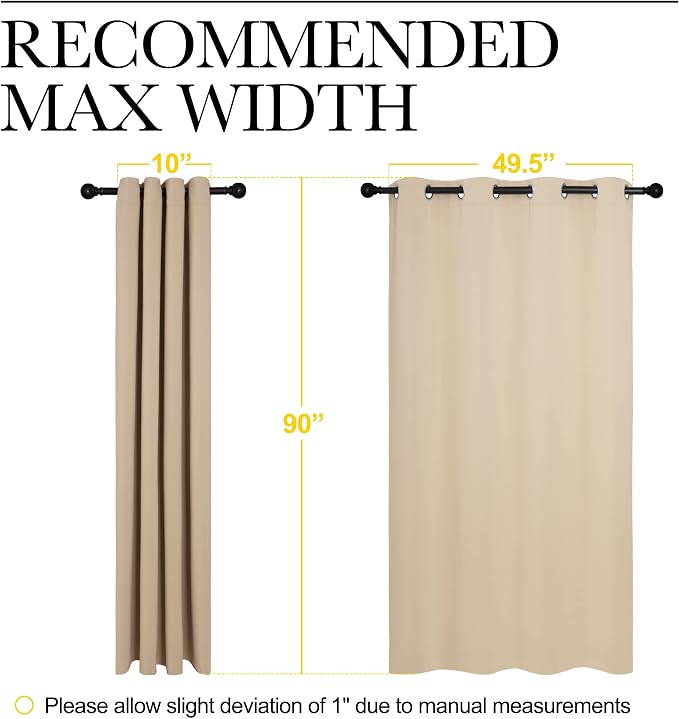 NICETOWN Bedroom Room Darkening Curtains - Image 7