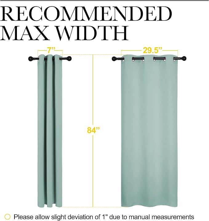 NICETOWN Window Curtain Panels, Thermal Curtains Insulated Solid Grommet - Image 7