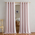 NICETOWN Blush Pink Linen Curtains by NICETOWN
