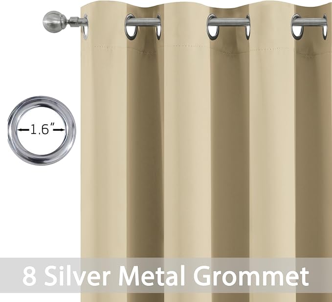 Yakamok Blackout Curtains Room Darkening Thermal Insulated Window Panels - Image 2