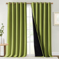NICETOWN Full Shading Curtains for Windows, Fresh Green, 62 inches W x 95 by NICETOWN