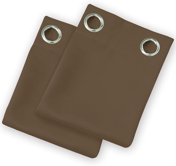 LEMOMO Brown Thermal Blackout Curtains/42 x 95 Inch/Set of 2 Panels Room - Image 9