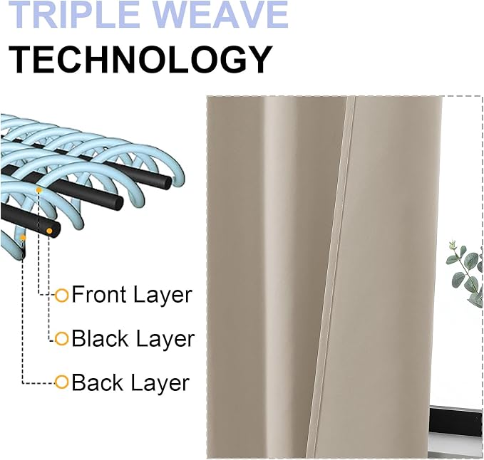 Simplebrand Ava Biscotti Beige Blackout Curtains - Image 5