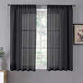 Tollpiz Sheer Curtains Linen Textured Bedroom Curtain Sheers Light Filtering by Tollpiz