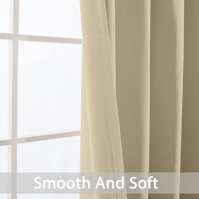 Yakamok Blackout Curtains Room Darkening Thermal Insulated Window Panels - Image 6