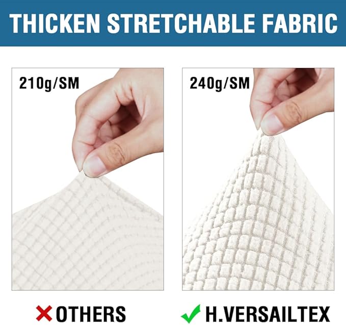 H.VERSAILTEX 3 Piece Stretch Sofa Covers - Image 3
