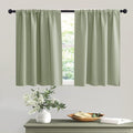 RYB HOME Short Sage Green Blackout Curtains by RYBHOME