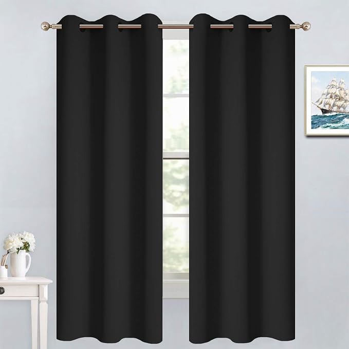 Yakamok Room Darkening Grommet Window Drapes Thermal Insulated Light Blocking by Yakamok