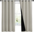 NICETOWN Natural 100% Blackout Lined Curtains, 2 Thick Layers Completely by NICETOWN