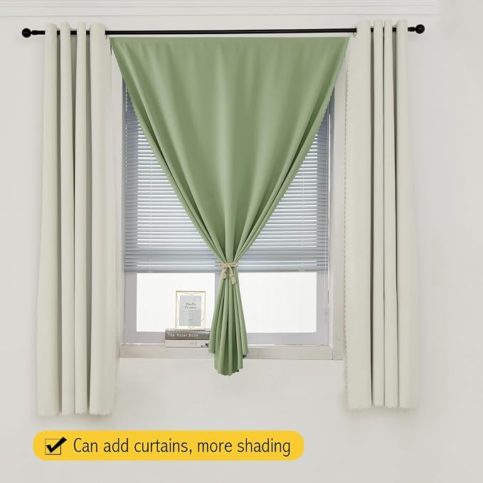 Magic Tape Blackout Curtains for Bedroom No Drillng Self Adhesive Curtains No - Image 8