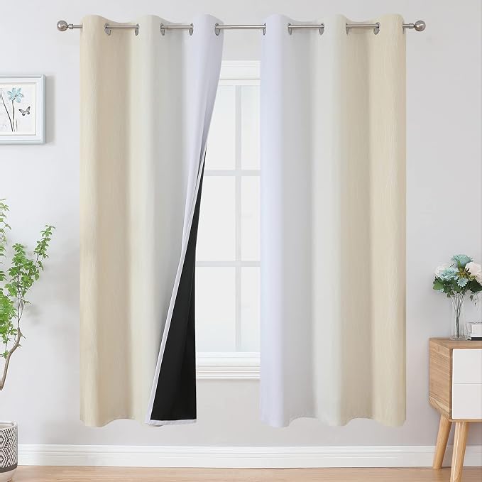 Estelar Textiler Full Room Darkening Blackout Curtains 72 Inch Length 2 Panels by ESTELARTEXTILER