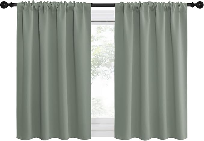 NICETOWN 2 Panels Blackout Curtains, Rod Pocket Thermal Insulated Drapes by NICETOWN