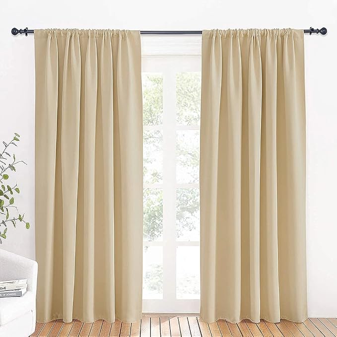 RYB HOME Large Curtains for Bedroom 84 inches Long 2 Panels Set, Privacy by RYBHOME