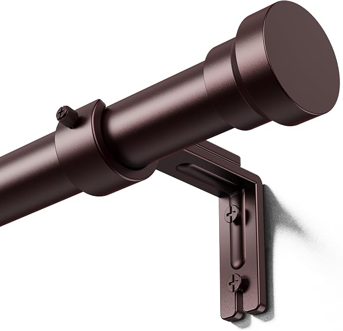 YaFex Curtain Rods 32-58 Inch, Heavy Duty 1 Inch Adjustable Curtain Rod by YaFex