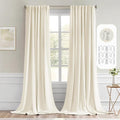 MIULEE Birch Back Tab Blackout Curtains 102 Inch Long 2 Panels Set by MIULEE